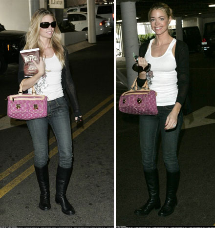 Ashley Tisdale wearing Louis Vuitton Odeon Bag in Monogram Canvas